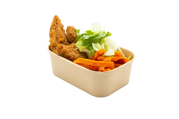 750ml Rectangular Kraft Takeaway Poke Bowl