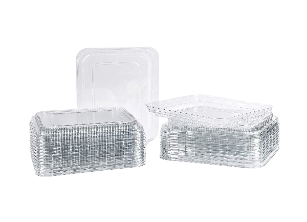 Smoothwall clear plastic lid for takeaway food container, transparent and secure fitting
