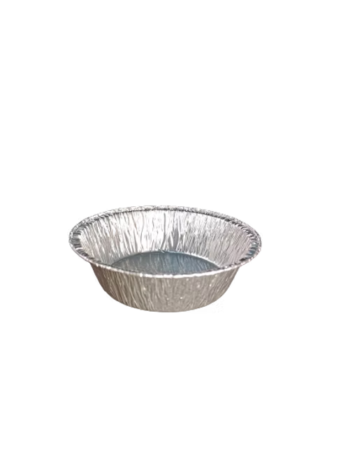 “Small round aluminium pie foil CH147, ideal for pork pies, mini quiches, tarts, and pastries”
