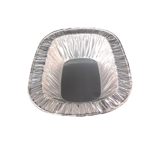 “Oval aluminium pie foil 175, ideal for pork pies, quiches, tarts, and oval pastries”