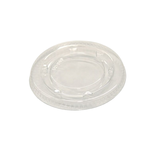 Clear plastic lid on a white background