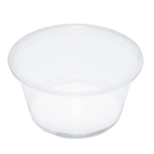 White plastic pot on a white background