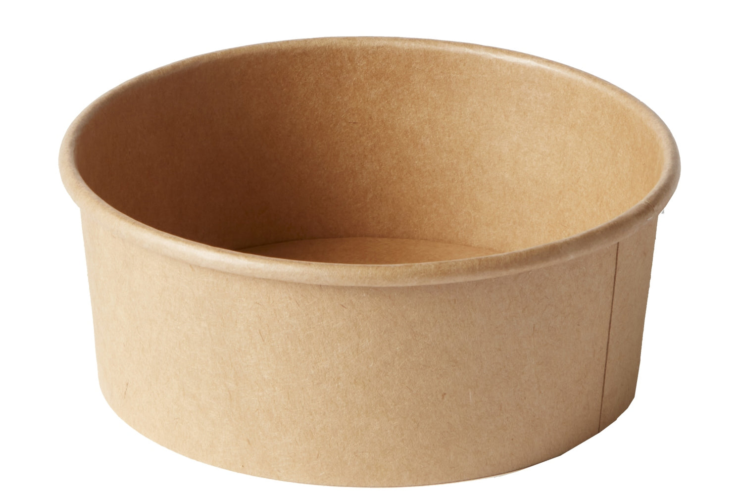 Brown paper bowl on a white background