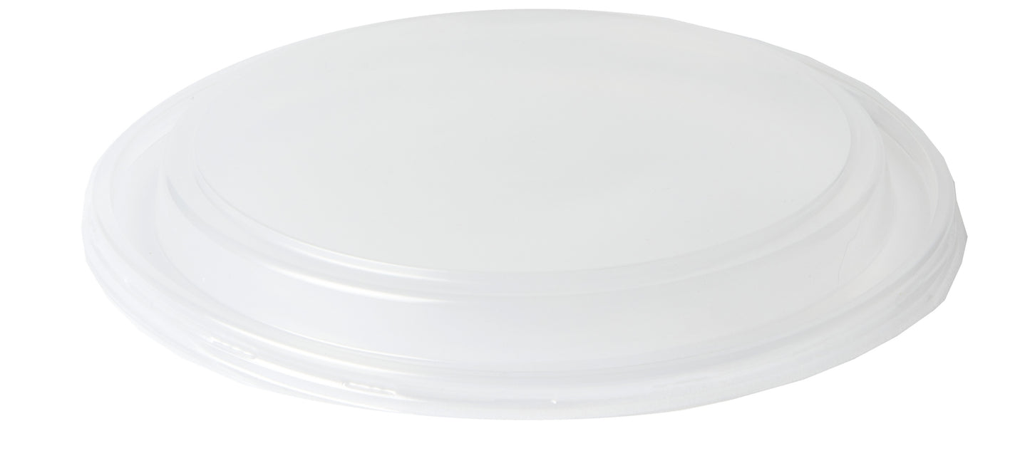 Clear plastic lid on white background
