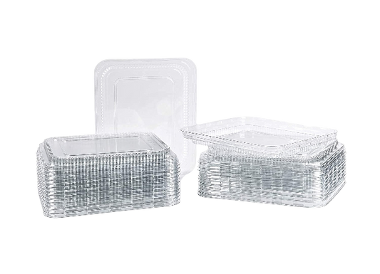 Smoothwall clear plastic lid for takeaway food container, transparent and secure fitting