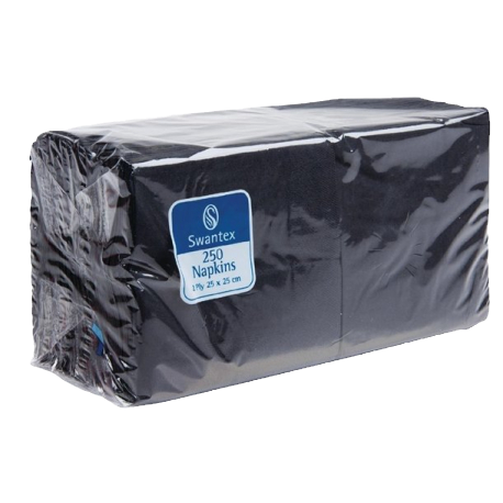 Swantex Quality Black Cocktail Napkins