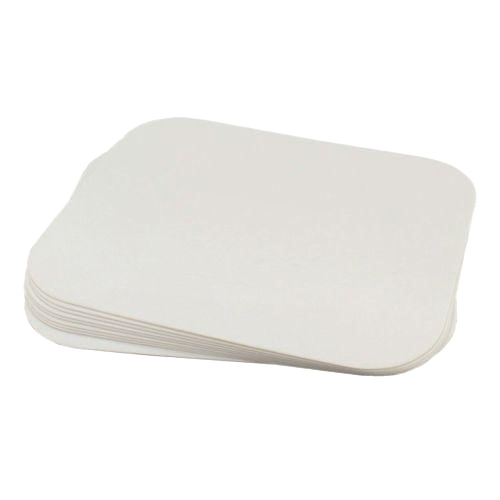 White paper lids for foil containers